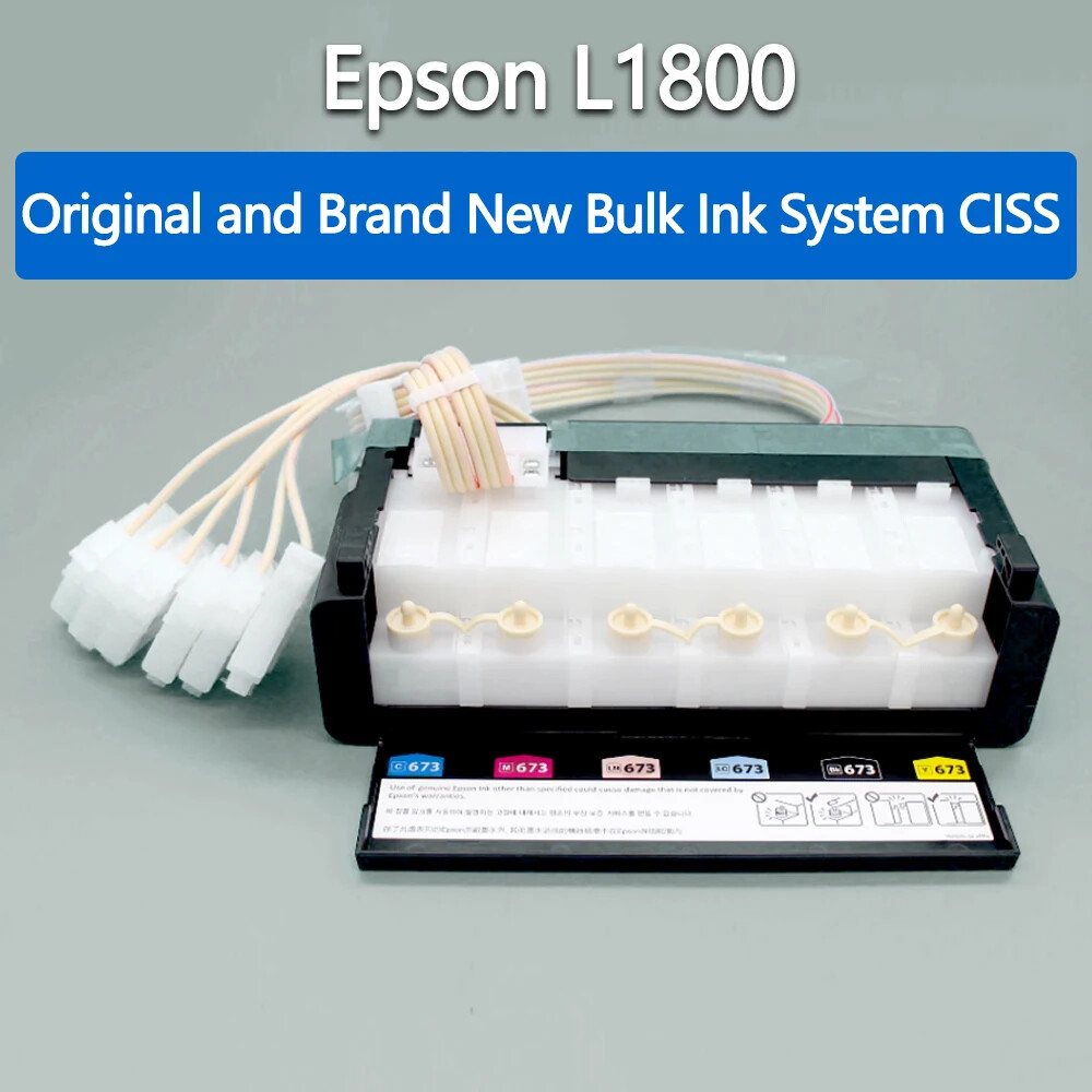 New Original CISS Ink Tank Kit for Epson L800, L805, L1800 Printers