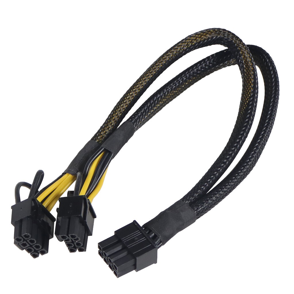 1pc Power Splitter Cable 8 Pin GPU Power Cord 8P to Dual 8Pin(6+2) Graphics Card