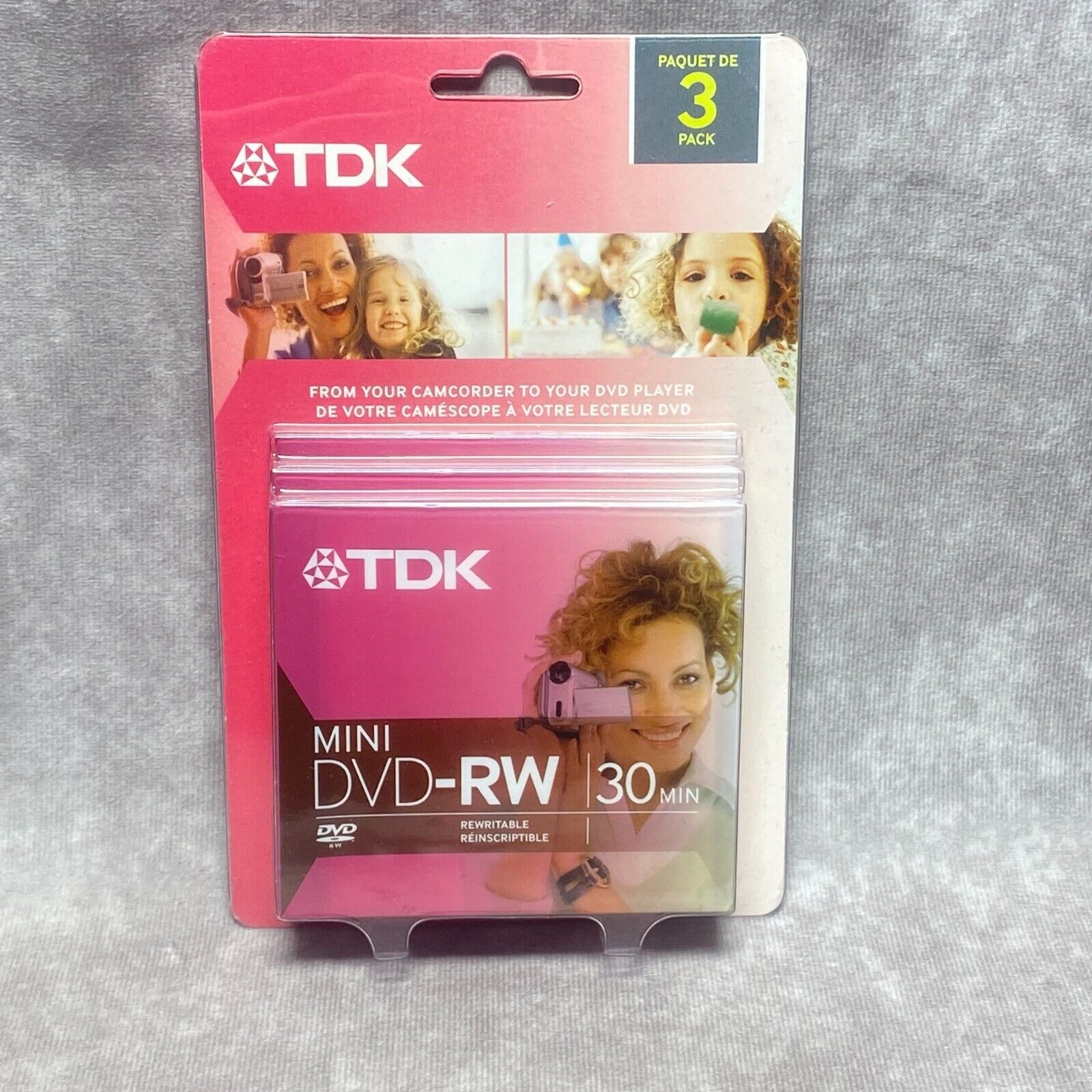 TDK Mini DVD-RW 30 Min Rewritable 3 Pack