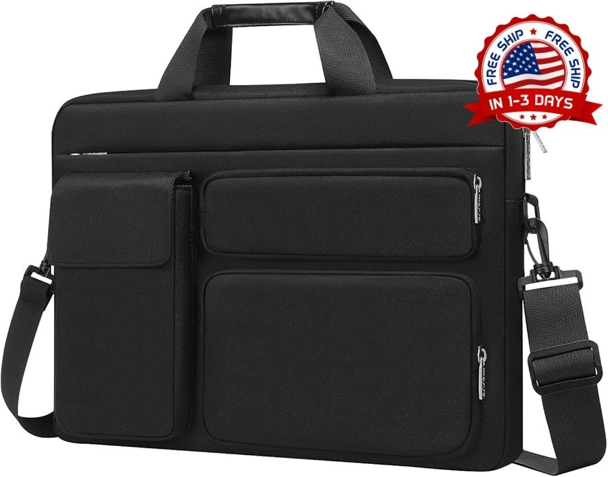 Bolso de hombro para portátil, bolso para computadora con asa y cinturón NEW US