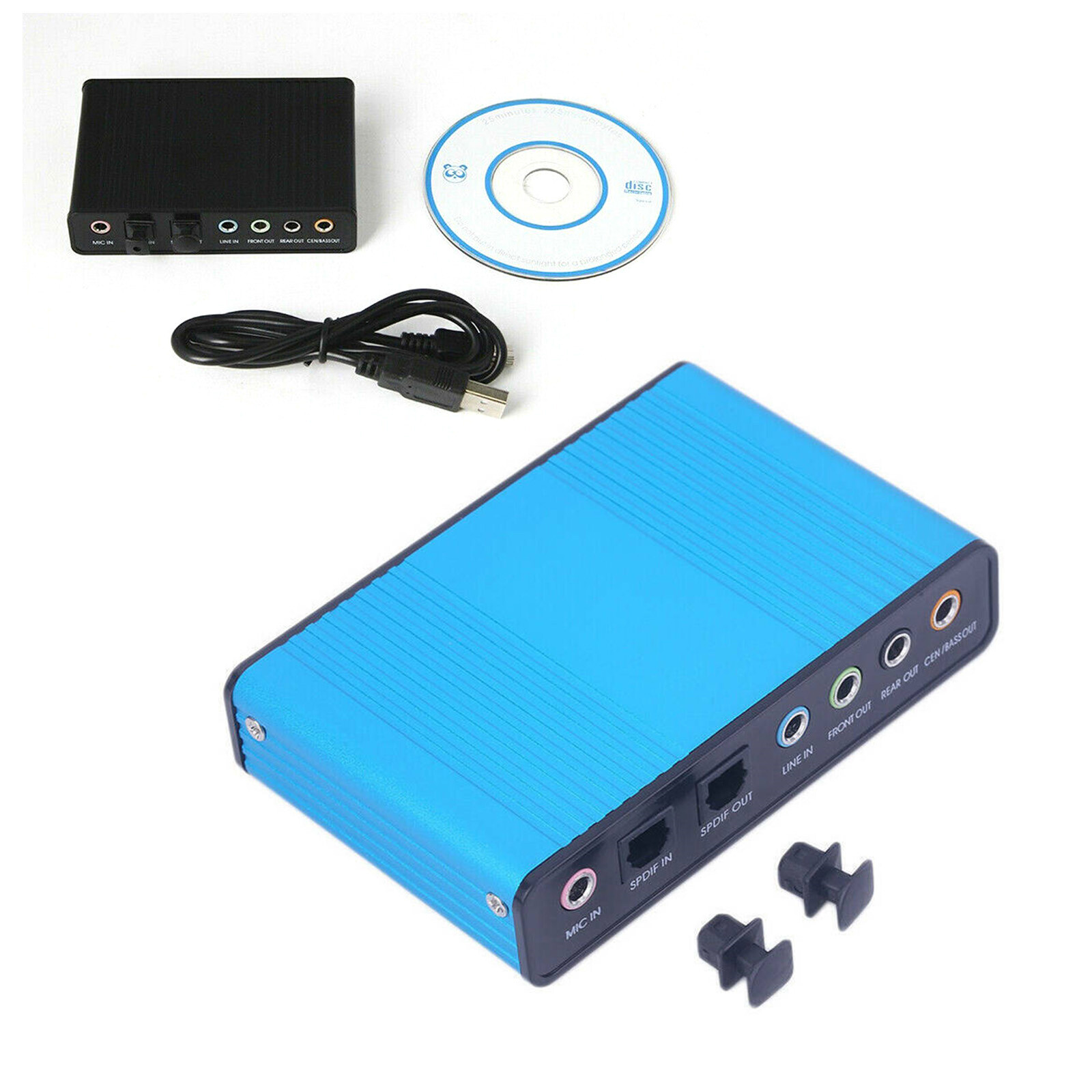 External 6 Channel USB 5.1 Audio Output Adapter Sound Card SPDIF for Laptop New