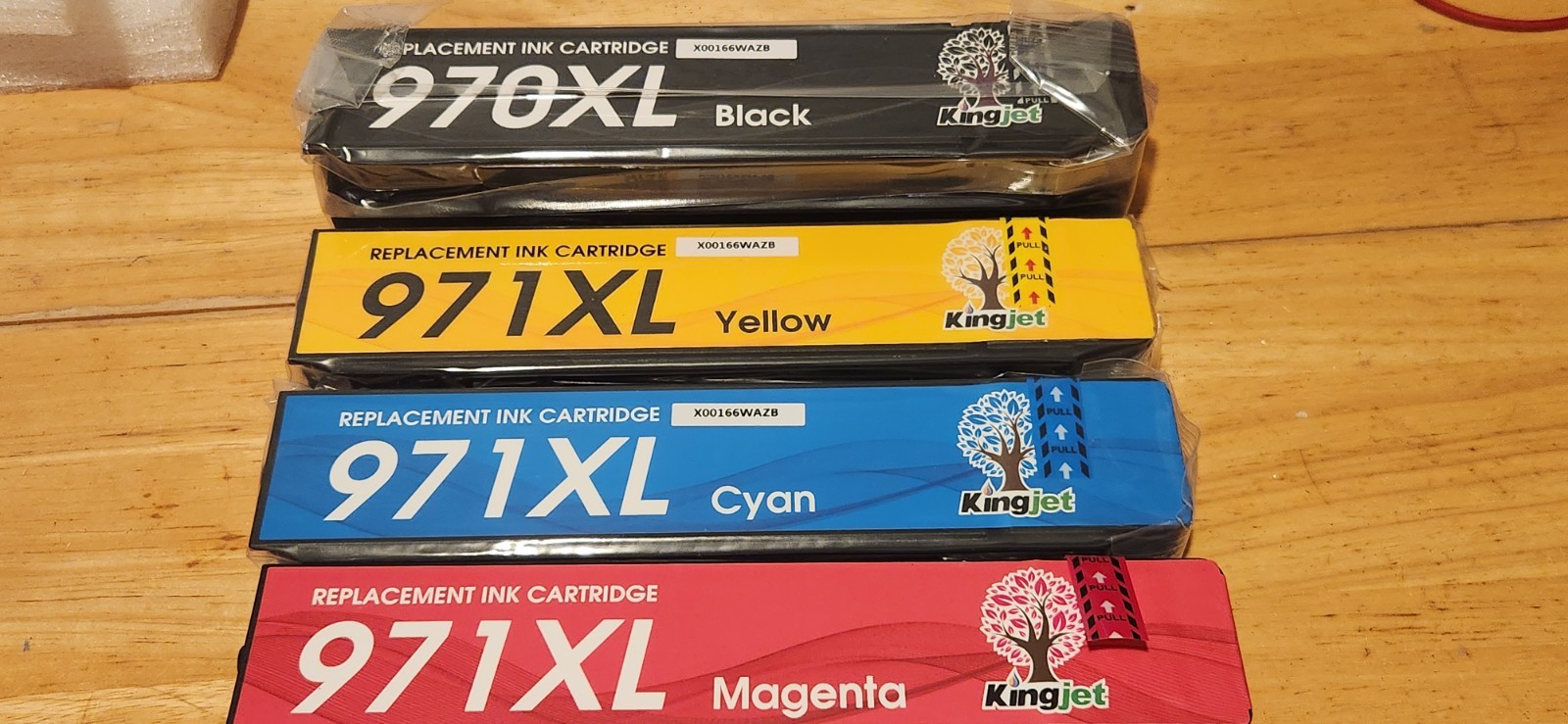 Kingjet Compatible Ink Set  Cartridge HP 971XL magenta yellow black cyan. Aug 25