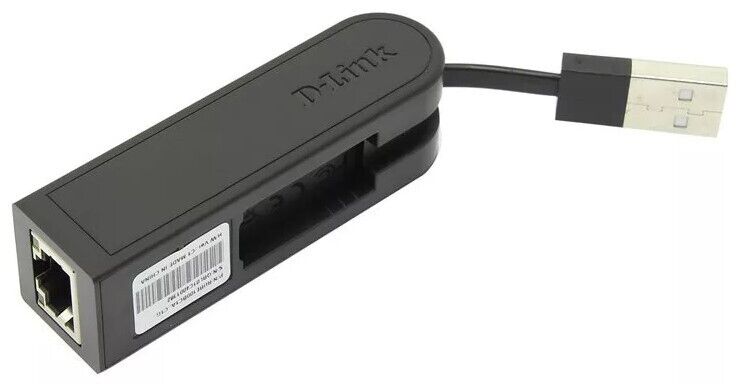D-Link USB 2.0A to Network Adapter Model DUB-E100-C1 (BLACK) (QTY 1)