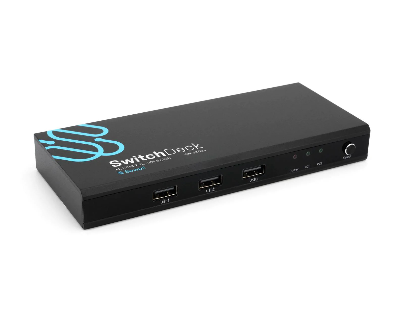 Sewell SwitchDeck 4K HDMI KVM Switch, Switch easily between two PCs/Macs/game co