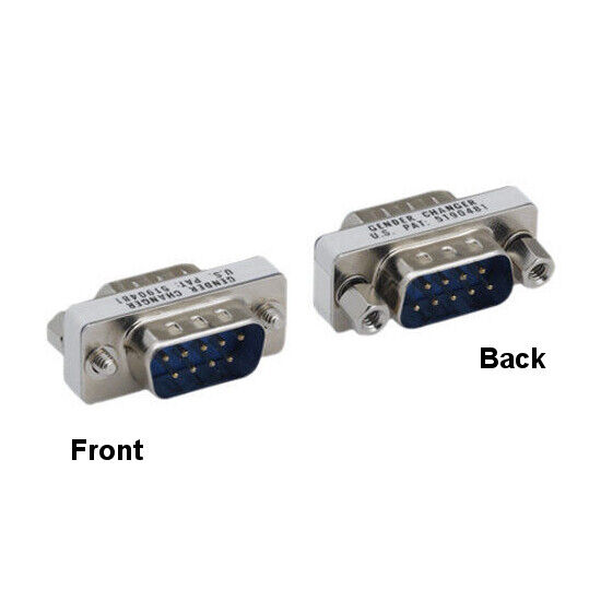 Kentek Mini DB9 Male to Male Adapter Connector Changer Serial Port RS-232 Pin
