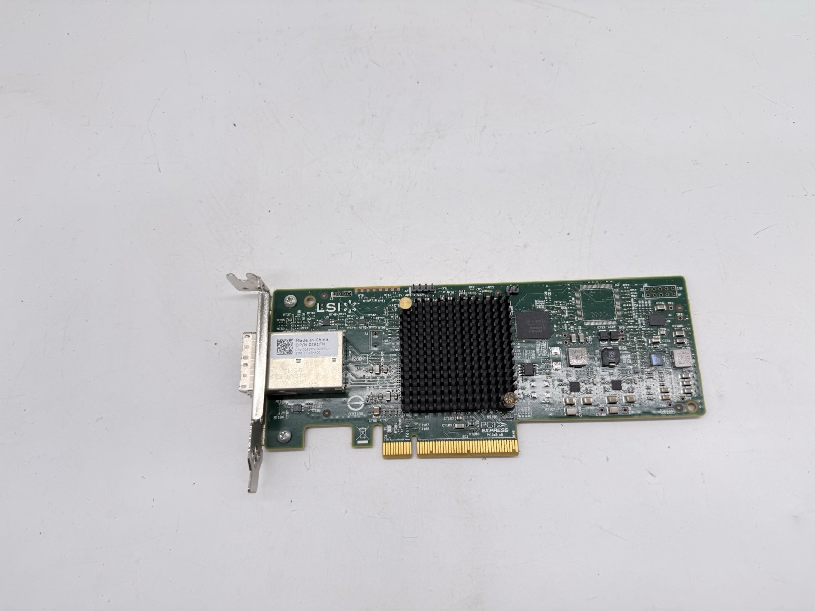 Dell LSI SAS9300-8e J91FN 12Gbps PCIe 3.0 Dual-Port SAS External HBA Controller