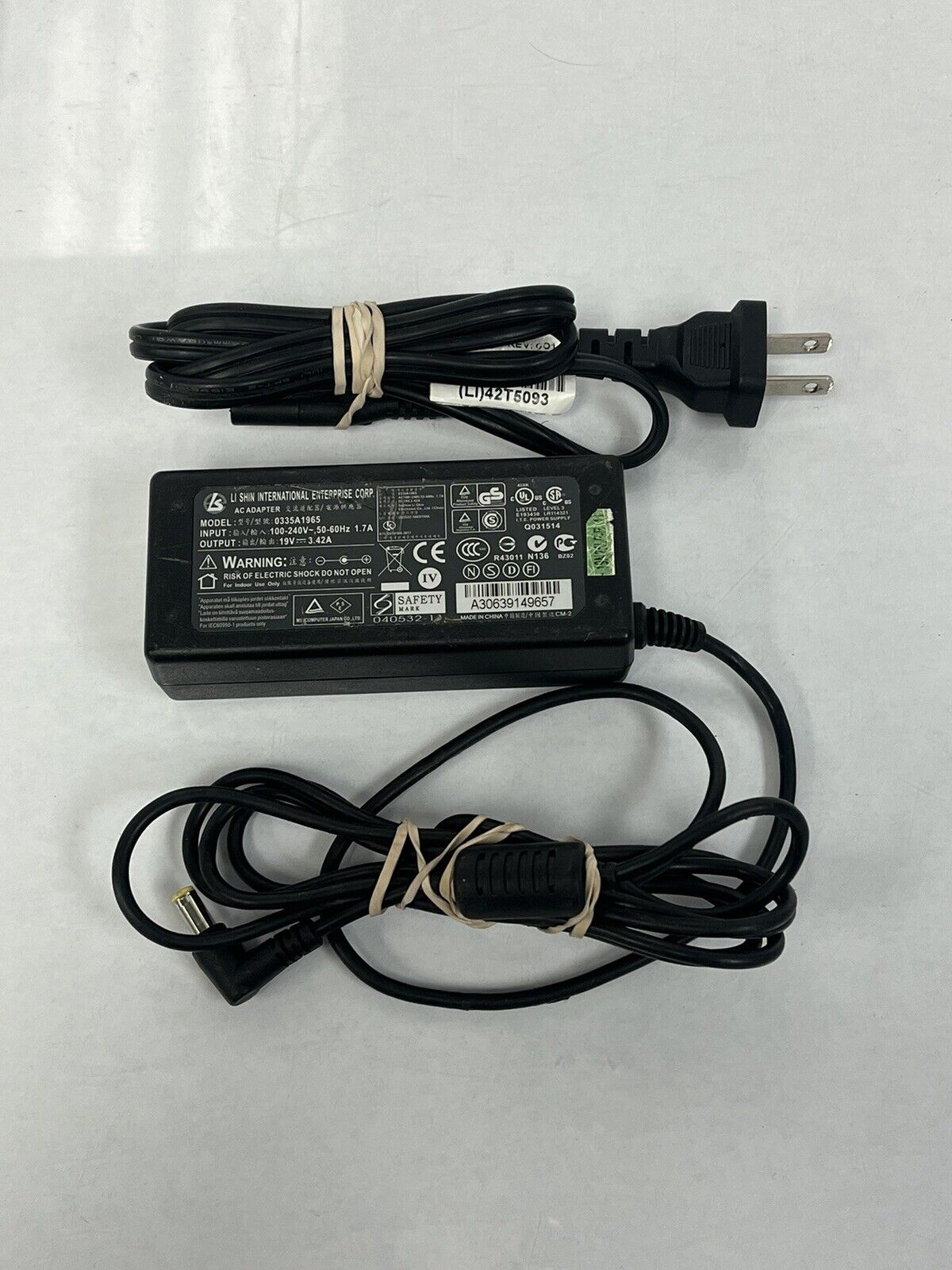 Genuine Li Shin Laptop Charger AC Adapter Power Supply 19V 3.42A 65W 0335A1965