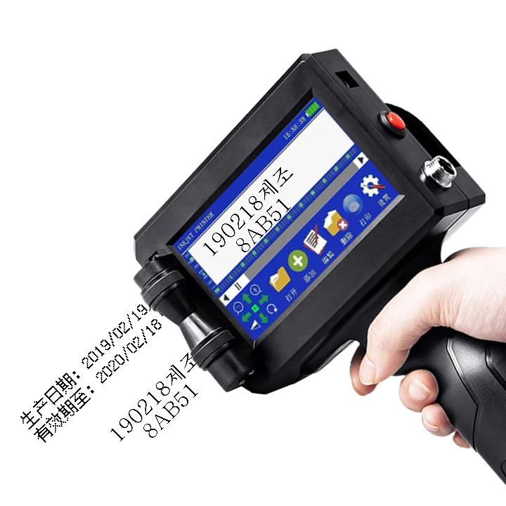 Portable Handheld Inkjet Printer Prints Production Date and Batch on Cartons