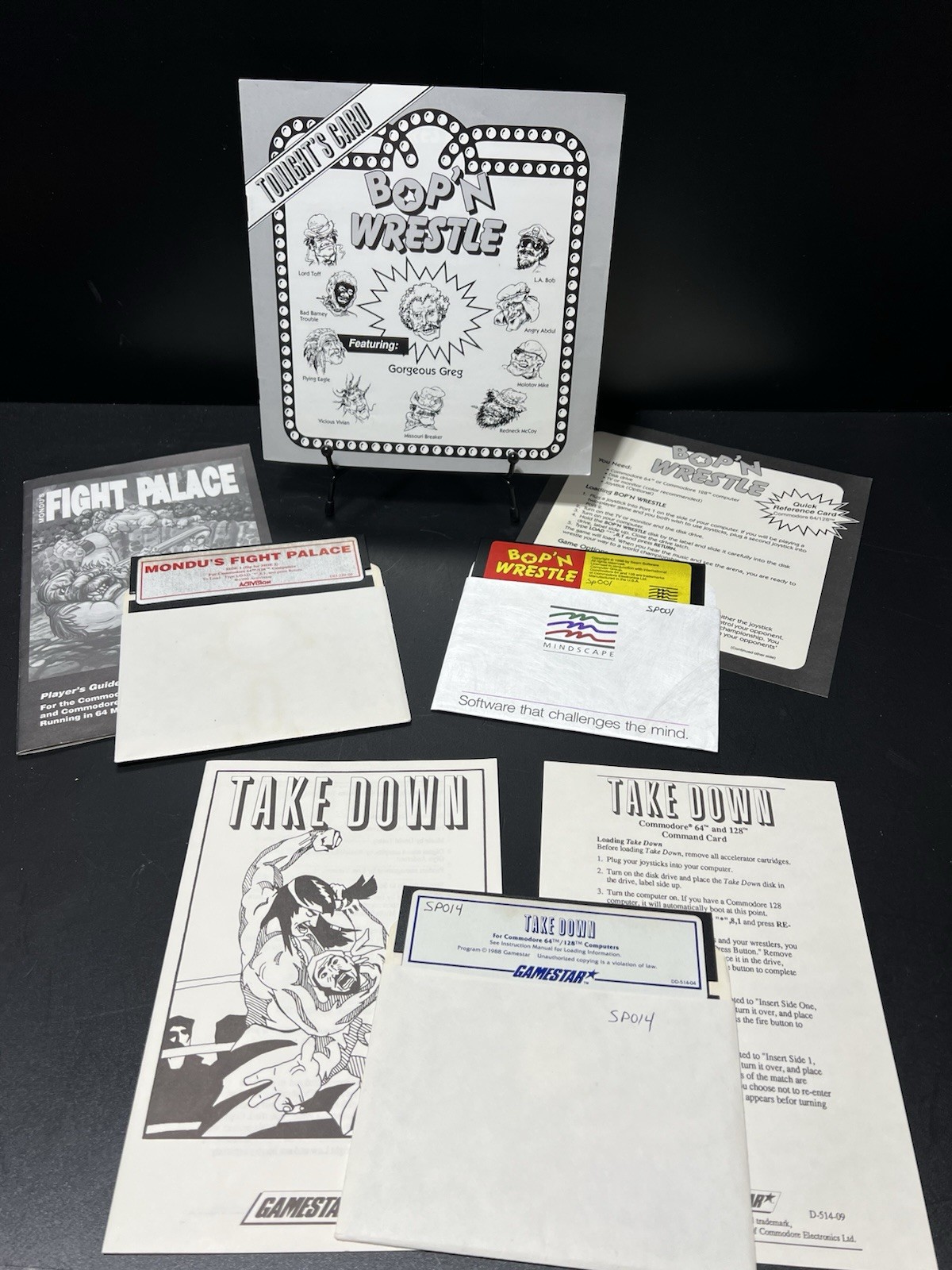 Mondu's Fight Palace; Bop n Wrestle: Take Down Gamestar Commodore 64