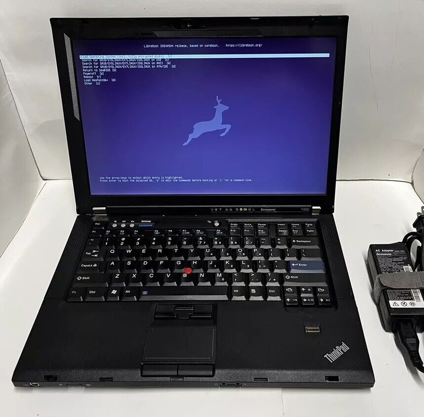 Libreboot Thinkpad T400 (SeaBIOS + Grub) Q9300 + Cooling Mod, 120GB SSD, 8GB RAM