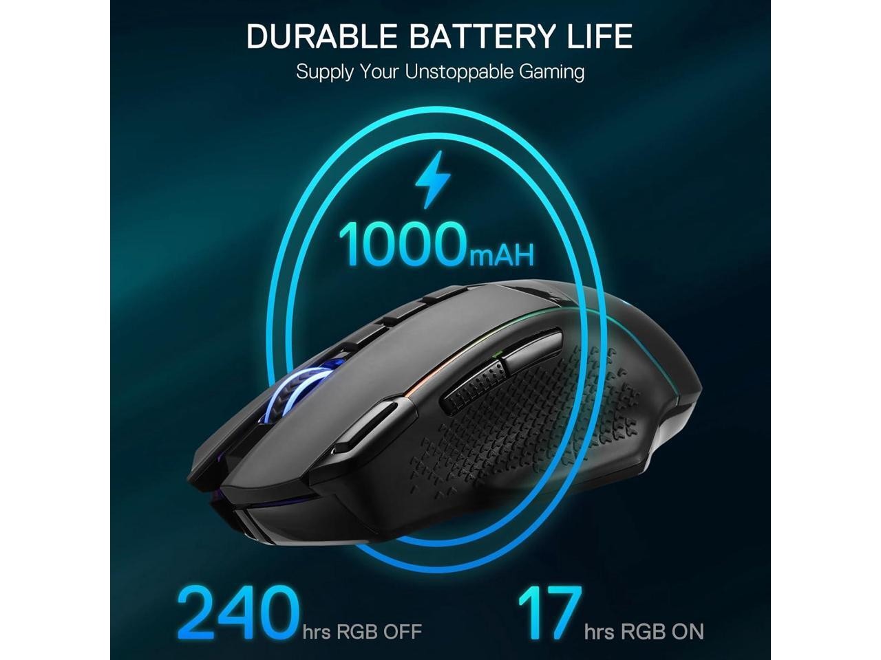 M991 Wireless Gaming Mouse, 26000 DPI 3-Mode Gamer Mice w/Rapid Fire Redragon