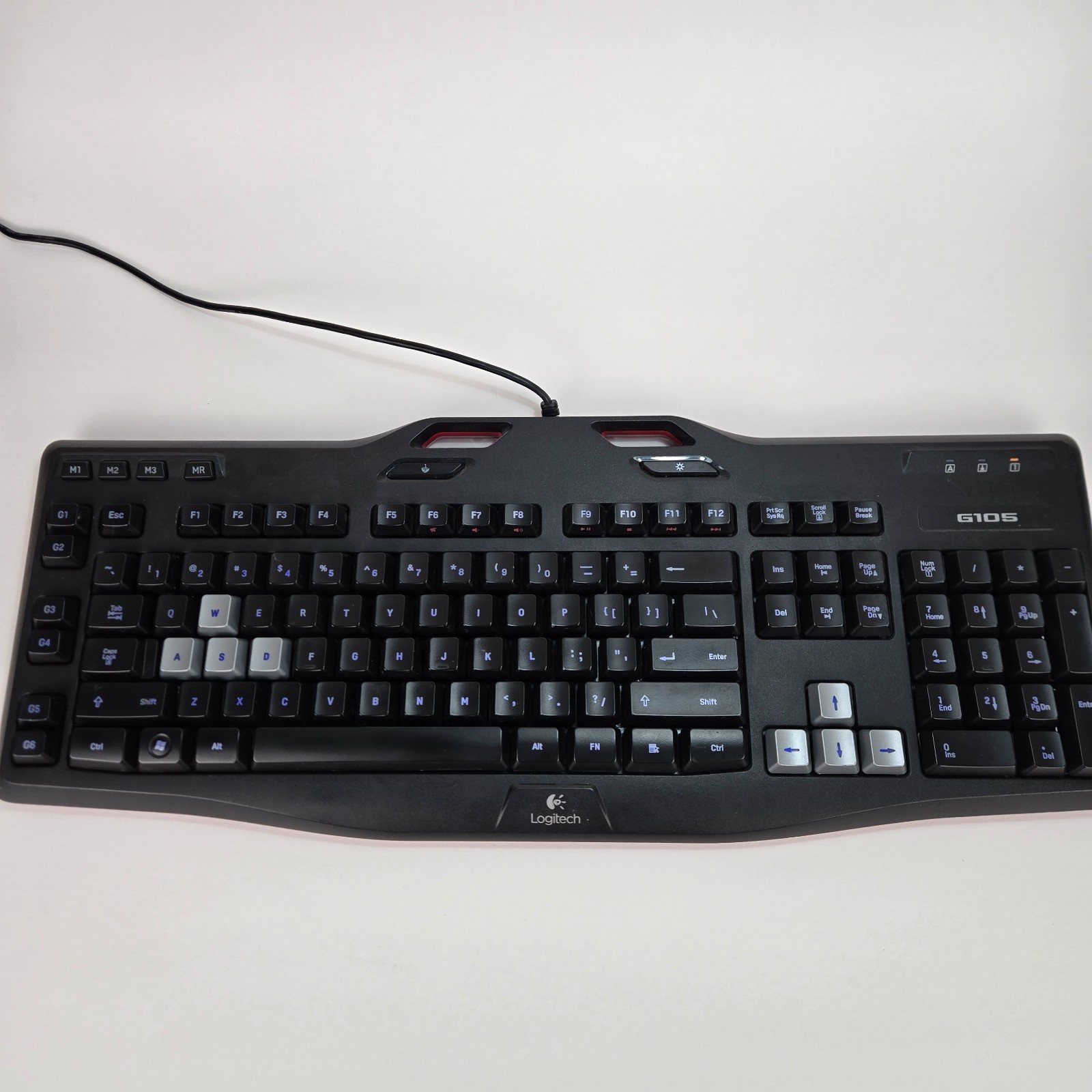 Logitech G105 Model Y-U0013 Wired Gaming Keyboard Black illuminated TESTED