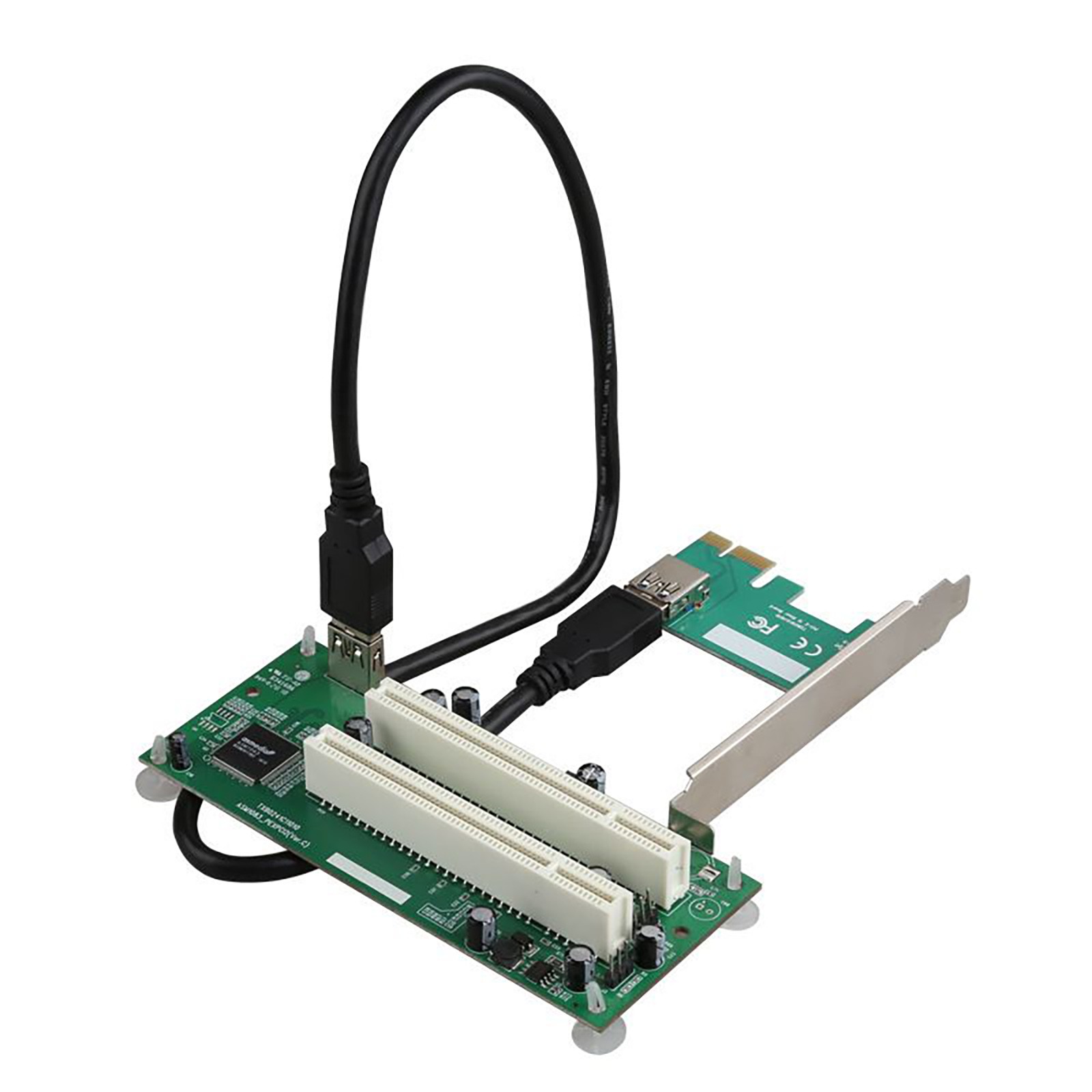 PCI-E to 2xPCI Adapter Cable PCIE x1 to x16 Card PCI-Expansion Card  Converter