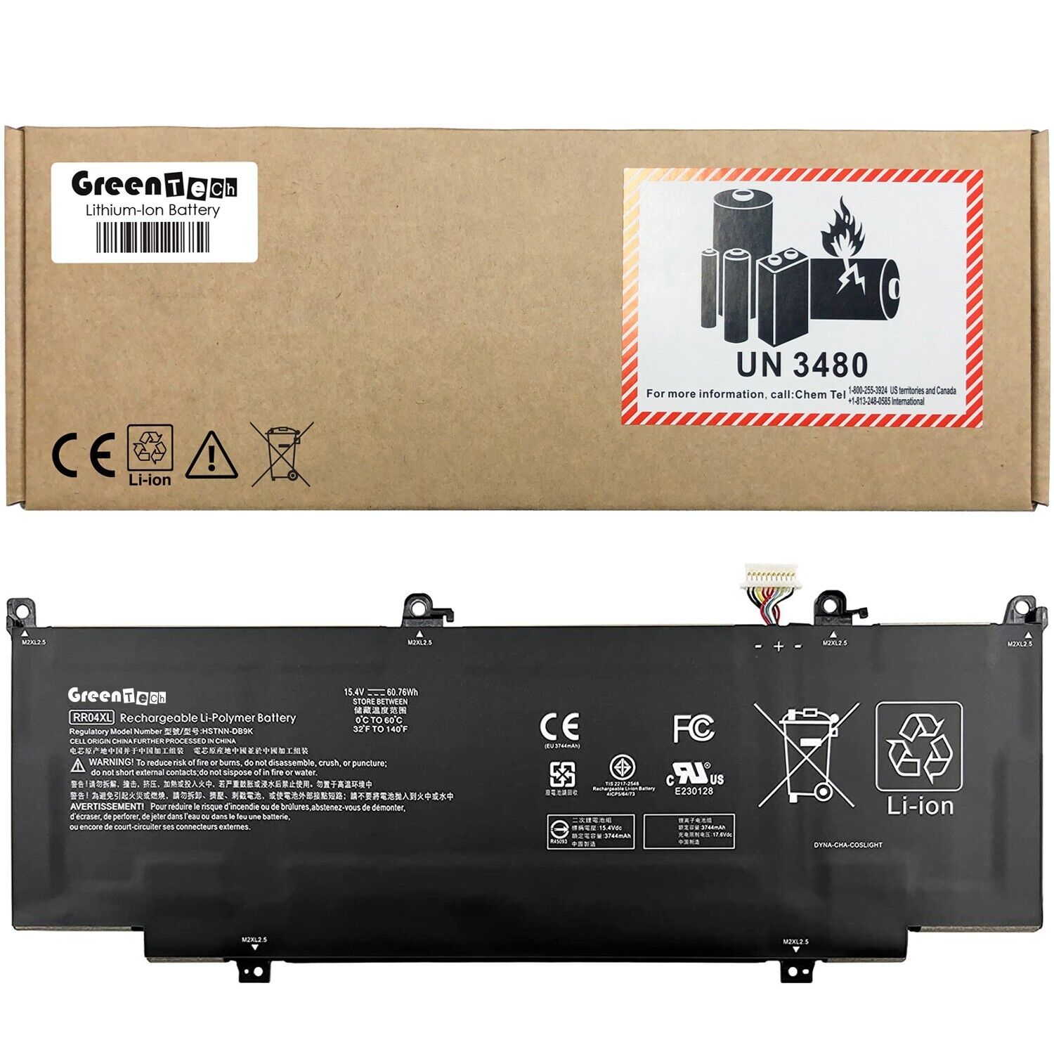 GREENTECH RR04XL L60373-005 BATTERY FOR HP SPECTRE X360 13-AW L60213-AC1 61WHR