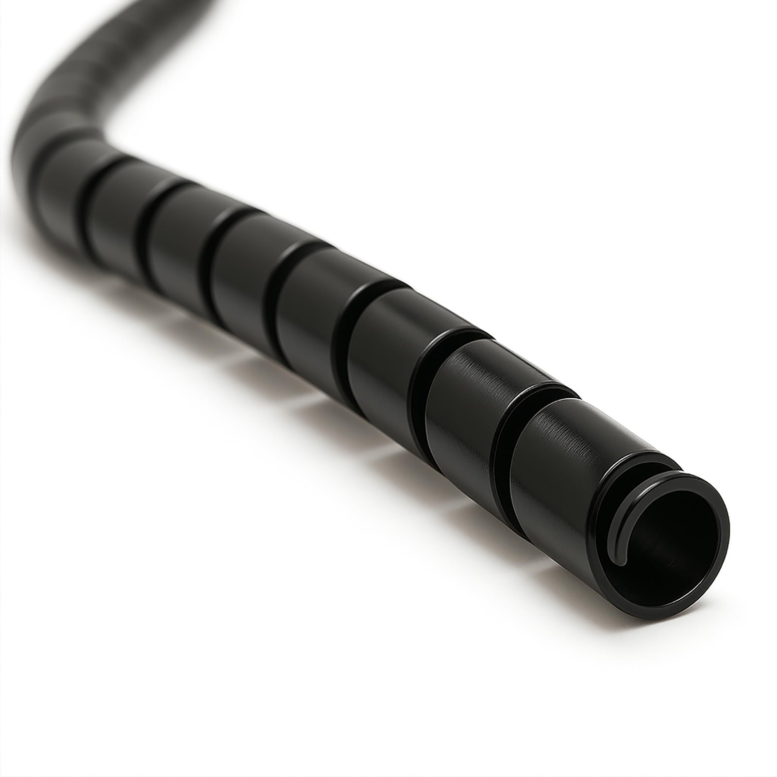 1 Inch Heavy Duty Spiral Wrap Hose Protector - 25 Feet Black