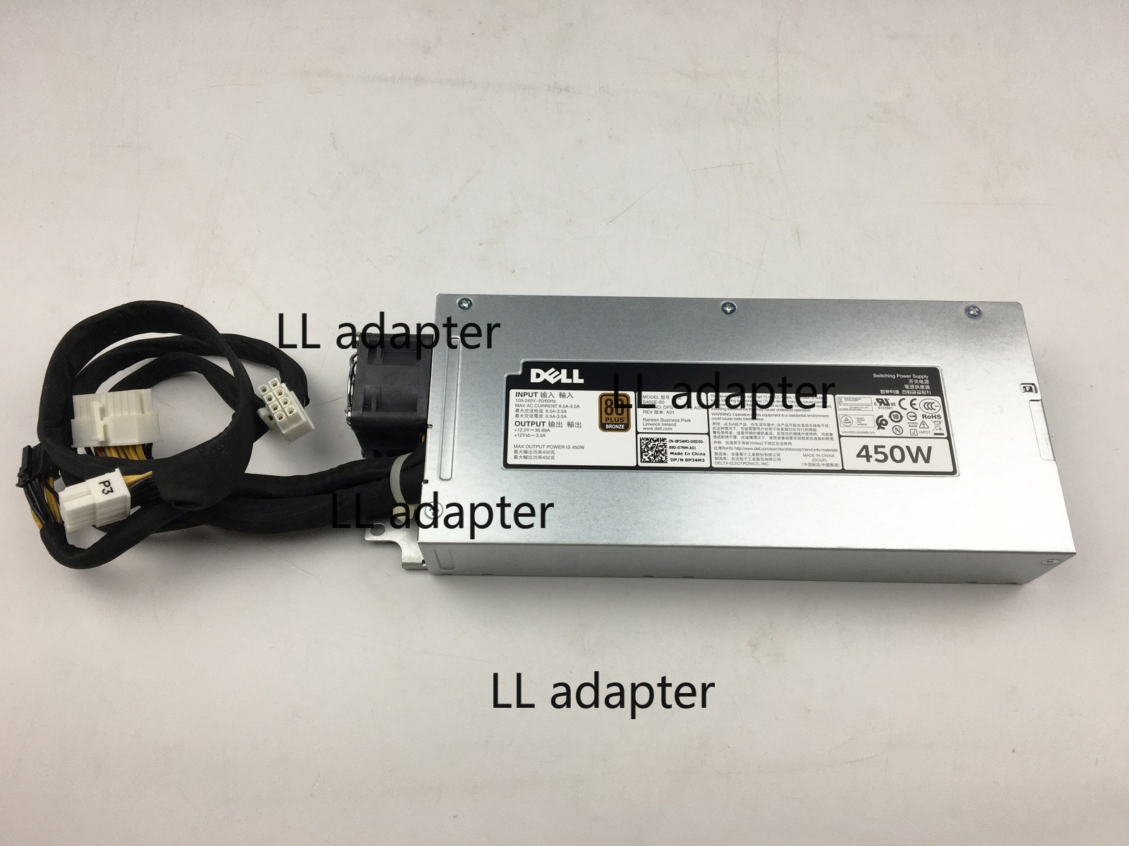 For DELL R430 server cold power supply 450W P34M3 XKY89