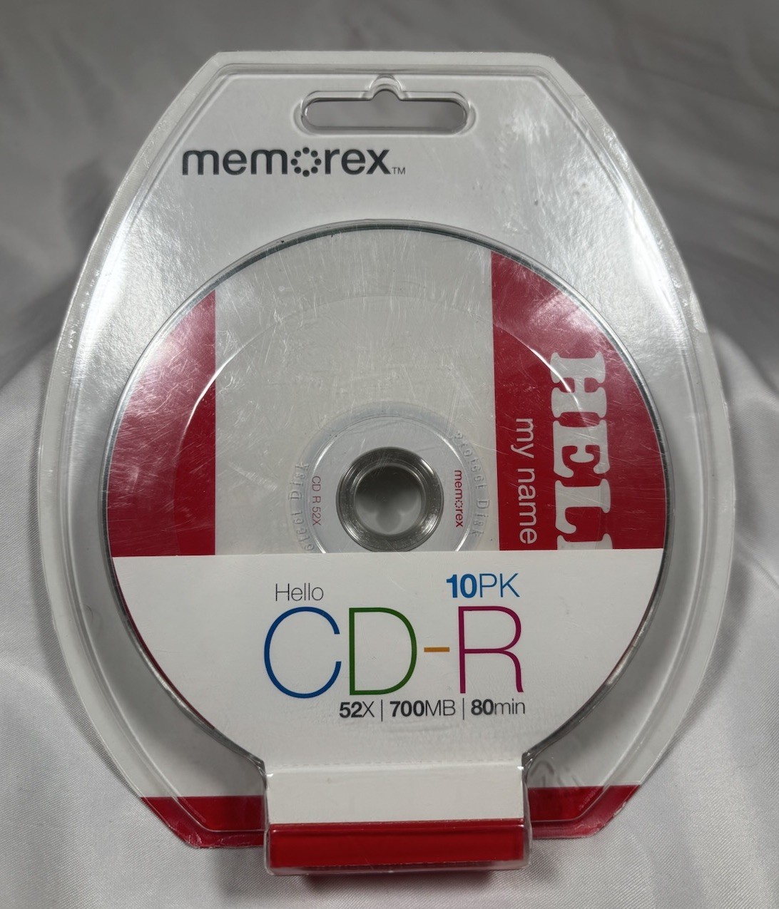 Memorex 10 Pack Hello Design CD-R 52X 700MB 80min Recordable CD-R NEW SEALED