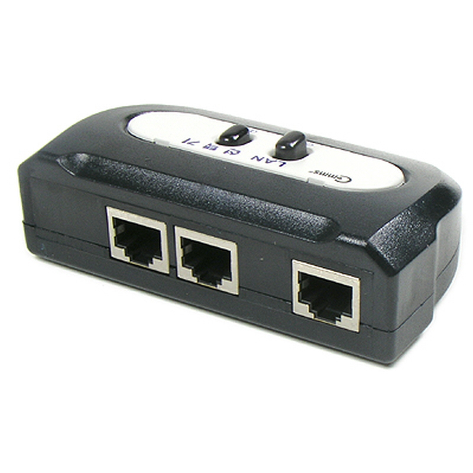 2PORT 2-Way RJ45 AB Manual Switch Box CAT5E CAT5 selector Phone LAN 8P8C