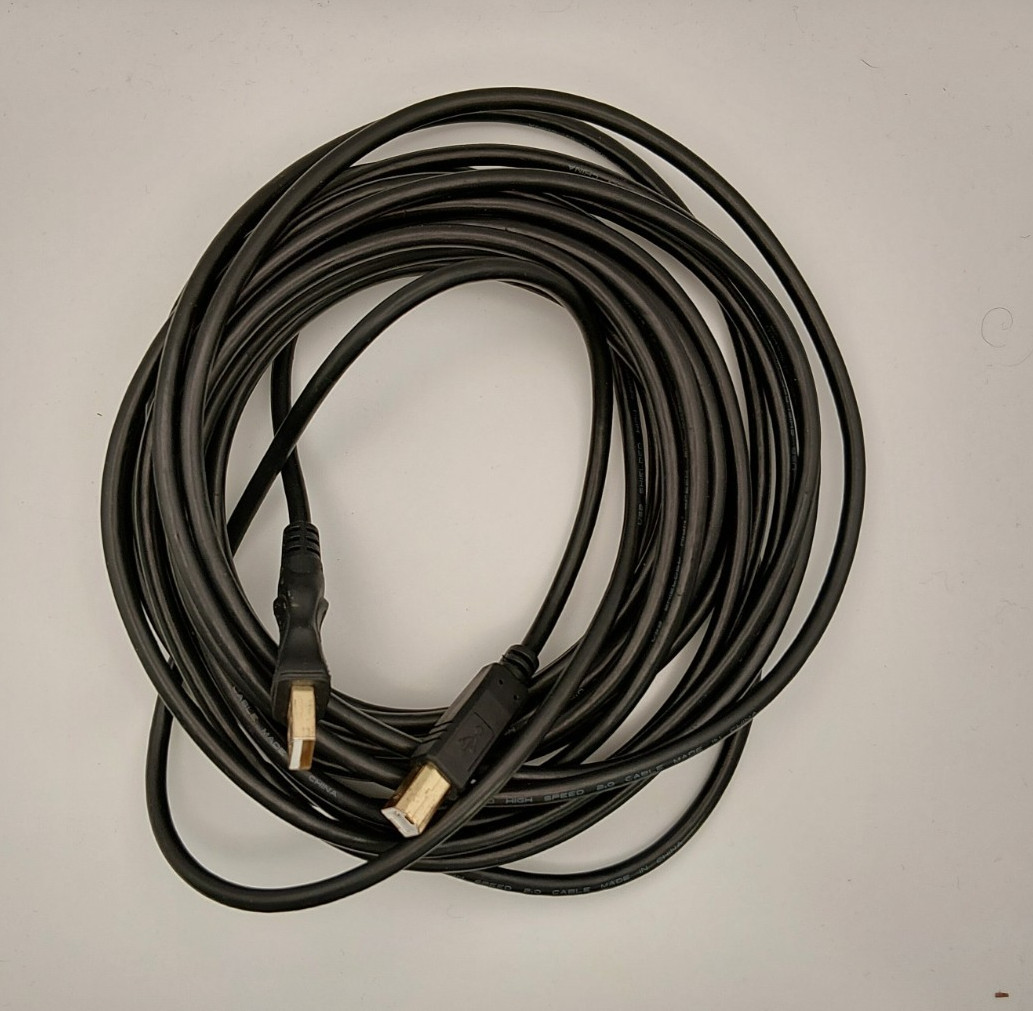 25FT Black USB Cable A - B fully working