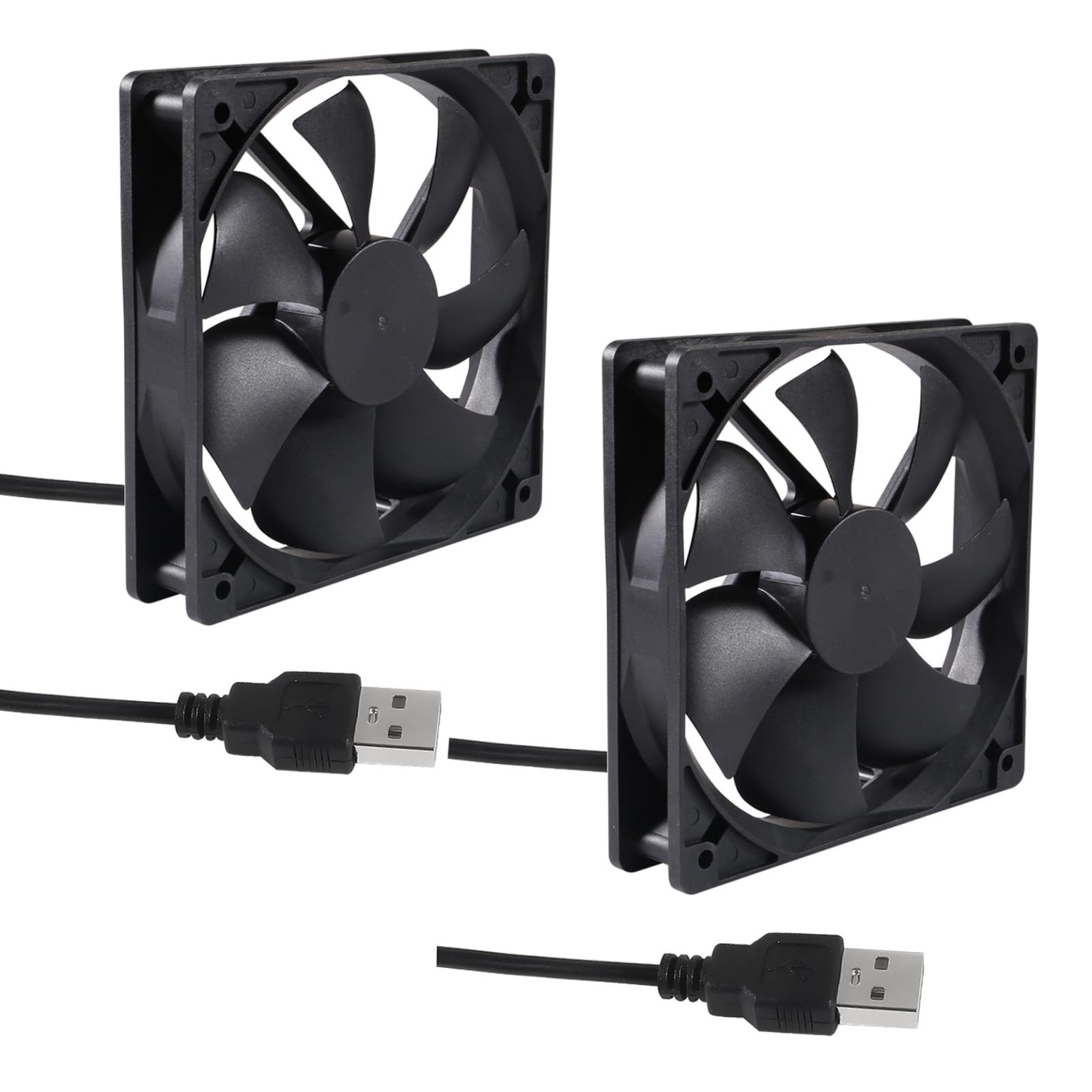 UMLIFE 2PACK 120mm 5V USB Computer PC Fan, 120mm Fan 5V USB Brushless 12025 120x