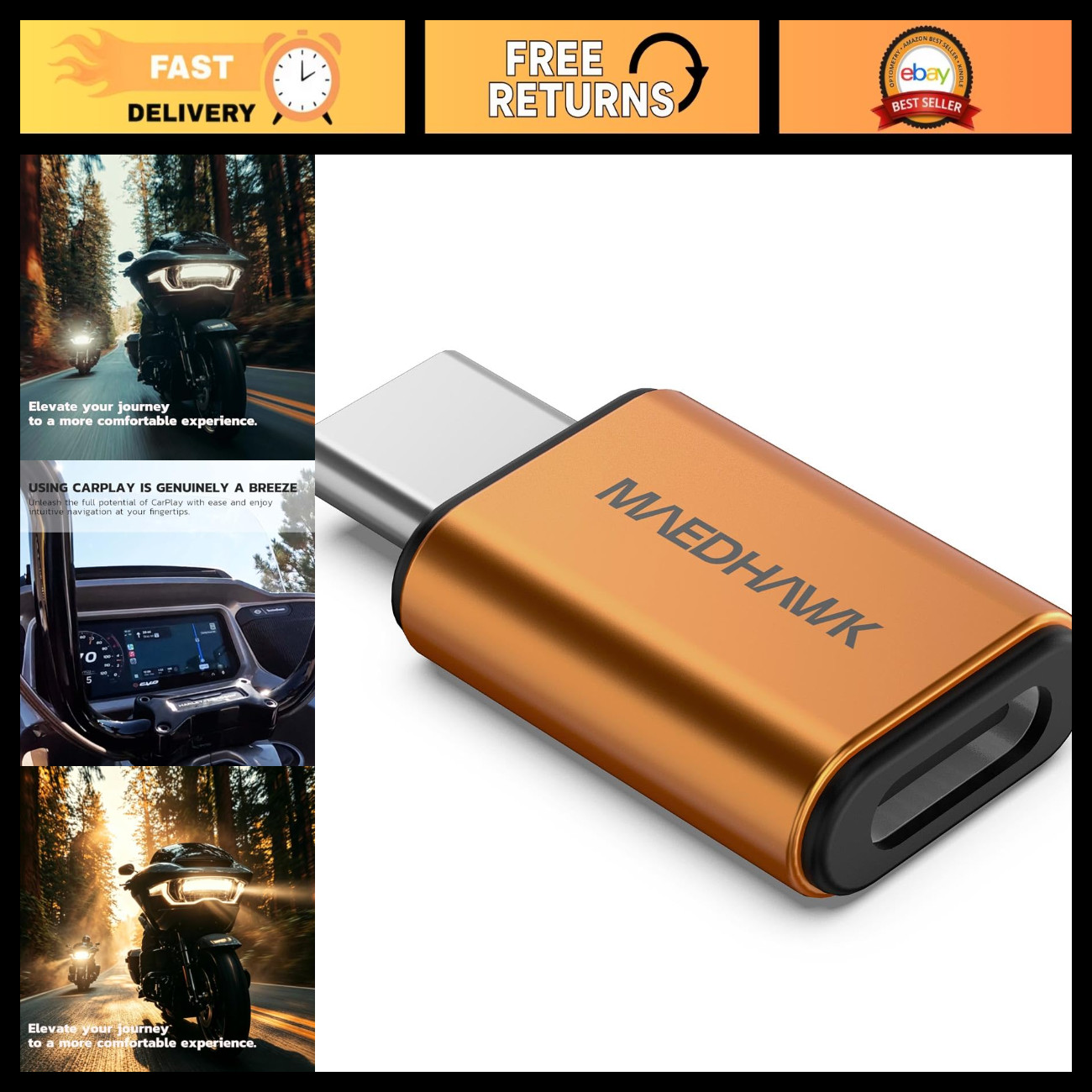 3.0 Bluetooth Headset Adapter for Motorcycle & CarPlay - Wireless Audio Upgrade