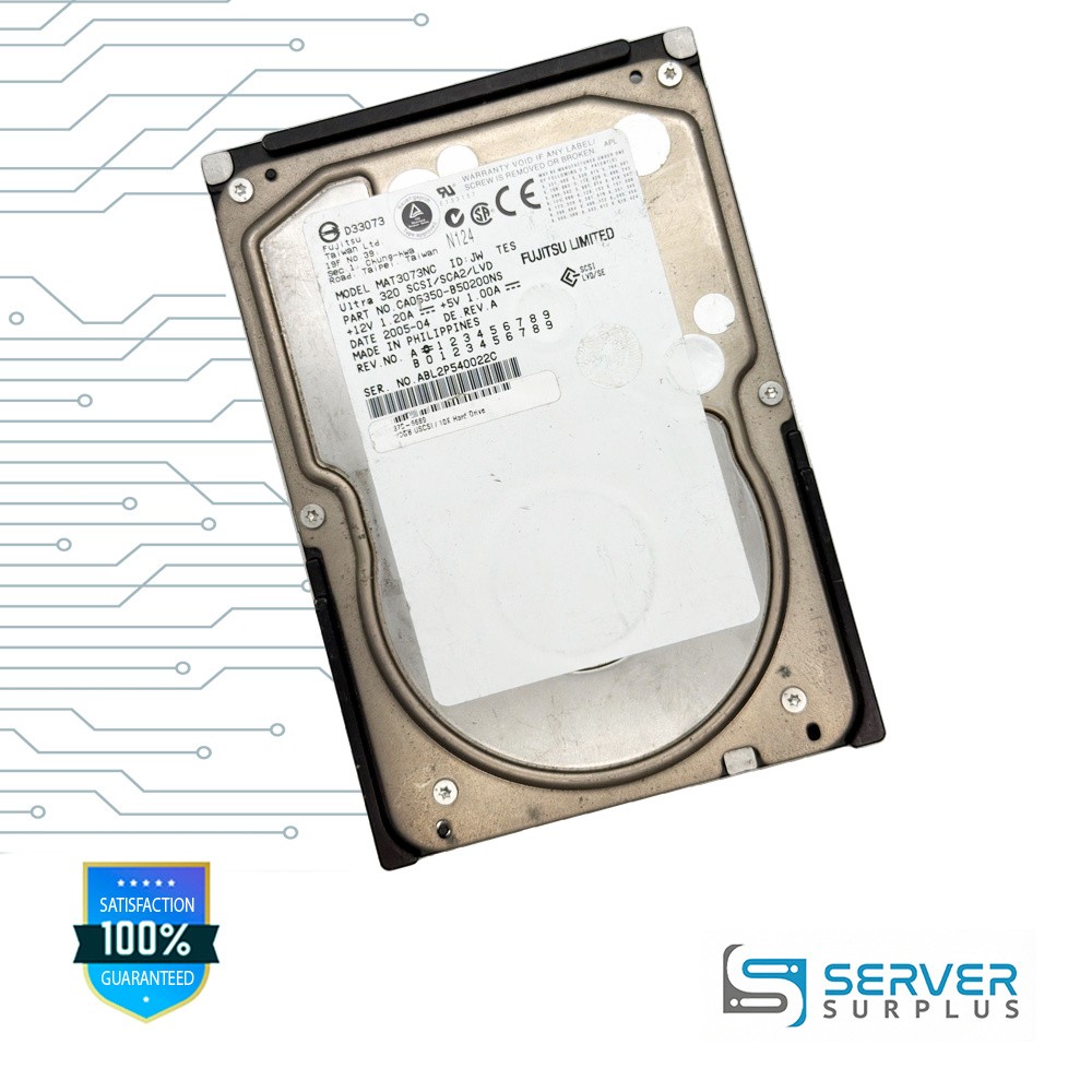 Fujitsu MAT3073NC 73GB SCSI 3.5 in Enterprise HDD | CA06350-B50200NS