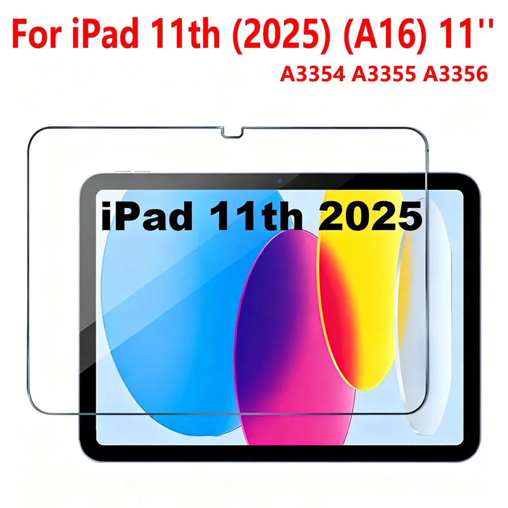 For iPad 11th Gen 11in Tempered Glass Screen Protector 1-Pack