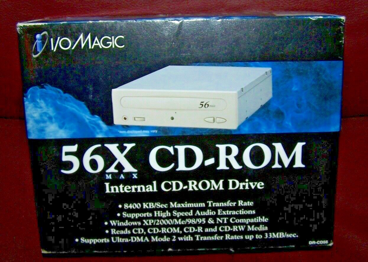 I/O Magic 56X CD-ROM - INTERNAL CD-ROM Drive - DR-CD56 - New/Sealed - NOS