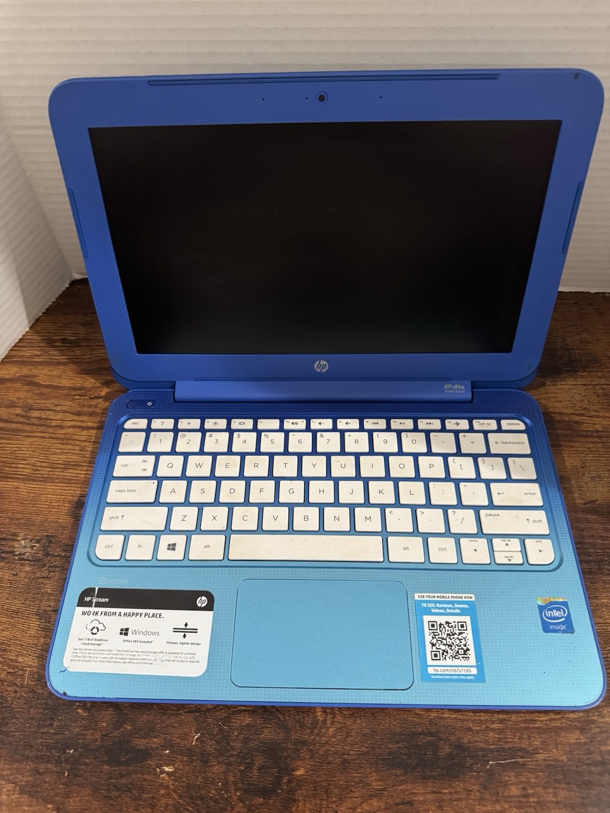HP Stream RTL 8723 BE Laptop Storage Find Untested No Charger Blue