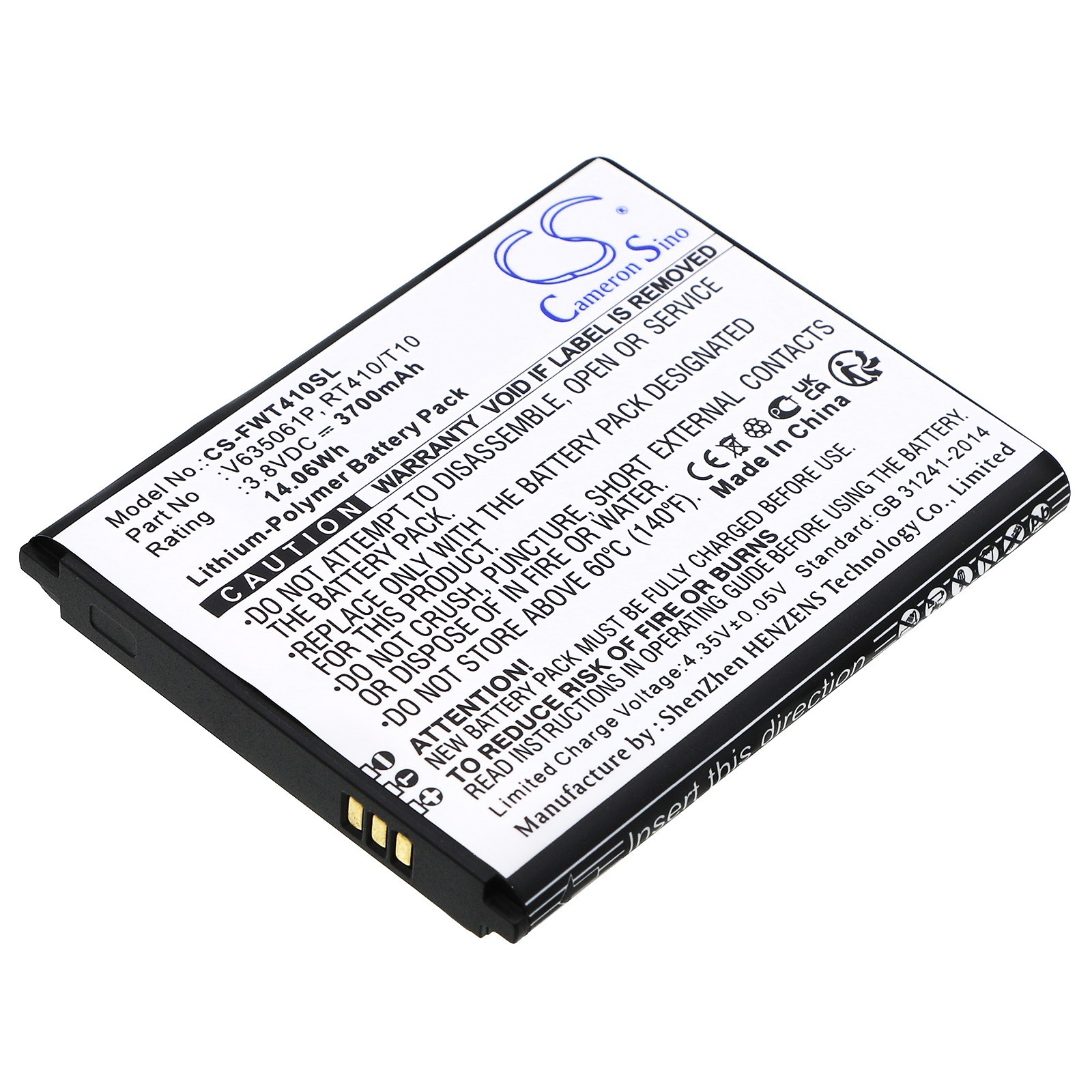 BATTERIE 3700mAh Type V635061P, RT410/T10 For Franklin Wireless T10, RT410