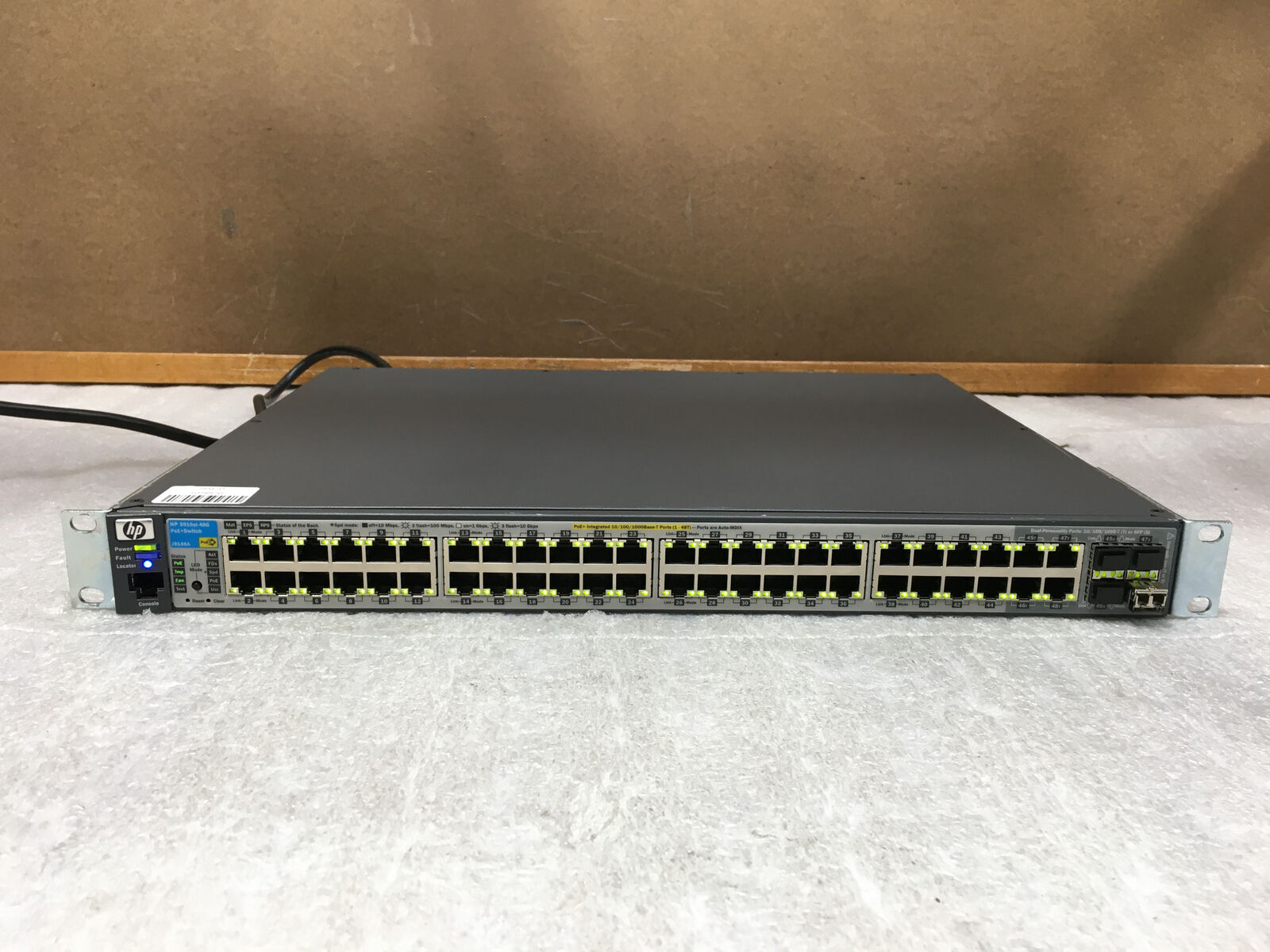 HP 2910al-48G J9148A Fully Managed PoE+ 48 Port Network Switch --TESTED/RESET