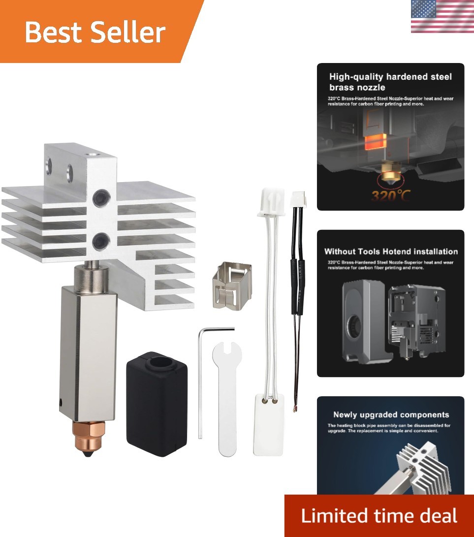High Efficiency Ceramic Hotend for Elegoo Centauri - 0.4MM Hardened Steel Nozzle