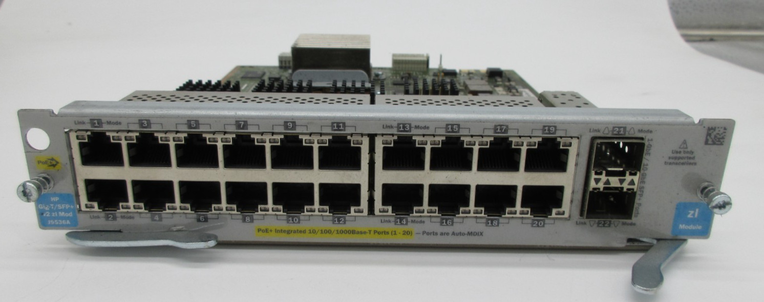 HP J9536A Module HPE 20port Gig-T PoE+ / 2-port 10GbE SFP+