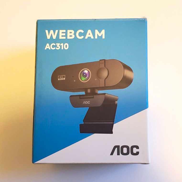 AOC AC310 4K UHD 30fps USB 2.0 Webcam Manual Focus Built-In Mic Black