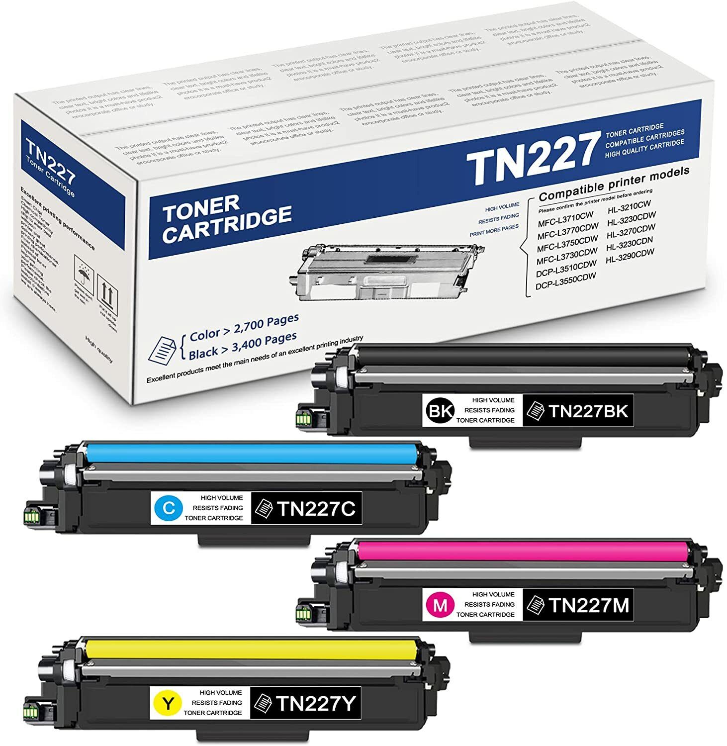 TN227 Toner Cartridge For Brother TN223 MFC-L3750CDW HL-L3270CDW L3290CDW lot