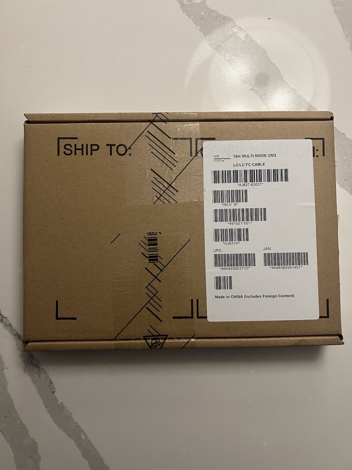Fiber Optic Cable 15 MTR Multi-Mode LC/LC  (Original HP Brand new)