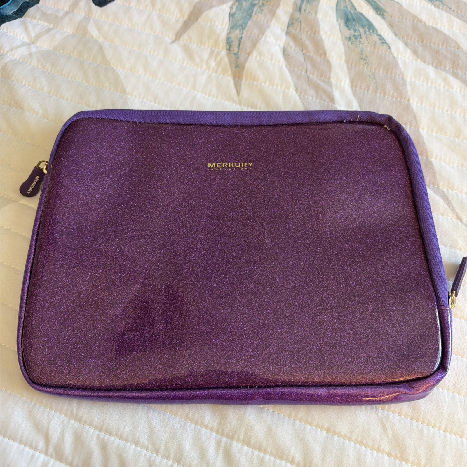 Merkury Innovations Purple Glitter Universal Tablet Case