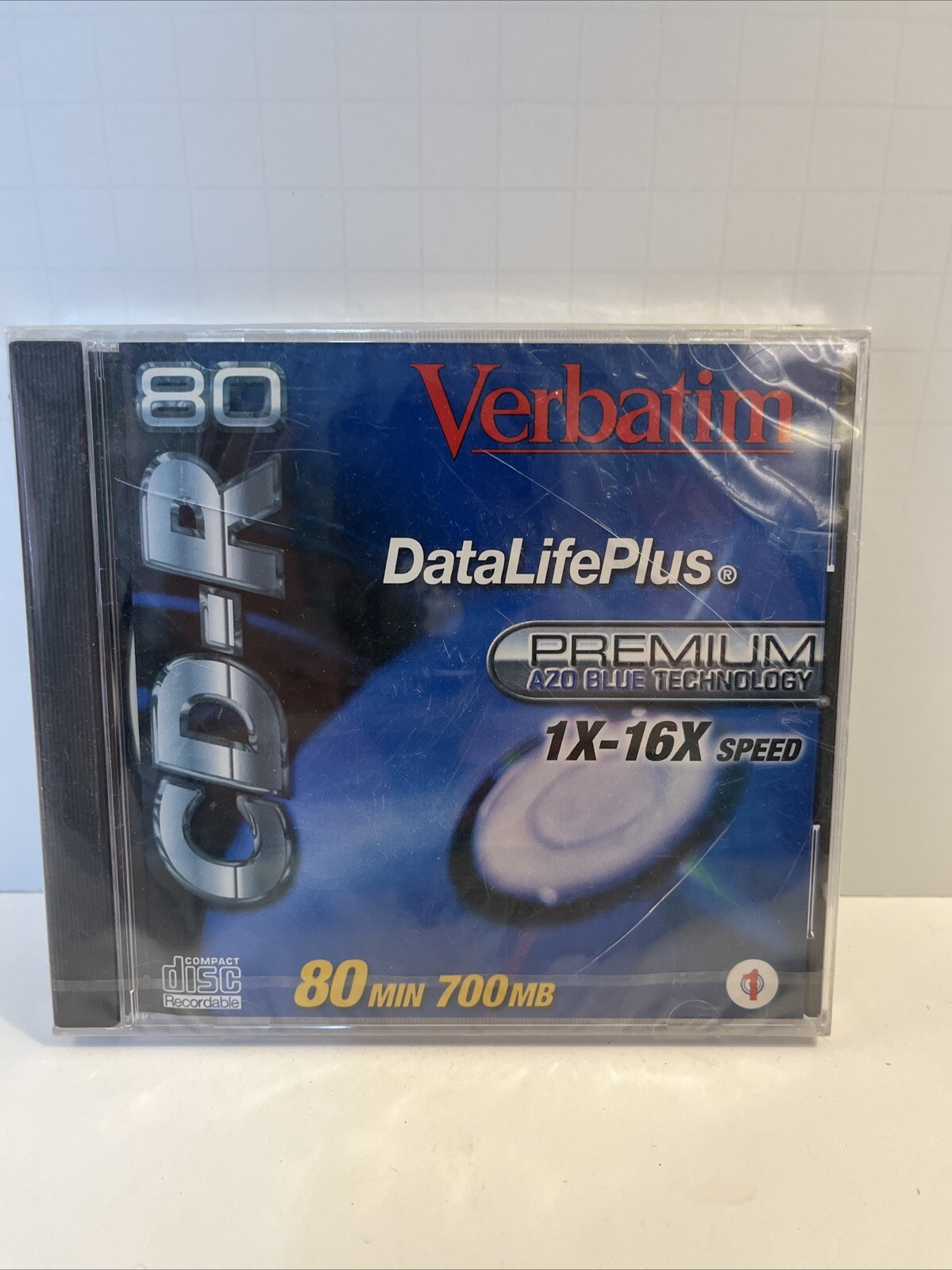 Verbatim Data Life Plus Premium AZO Blue CD-R 80 Min 700 MB Slimline Case New