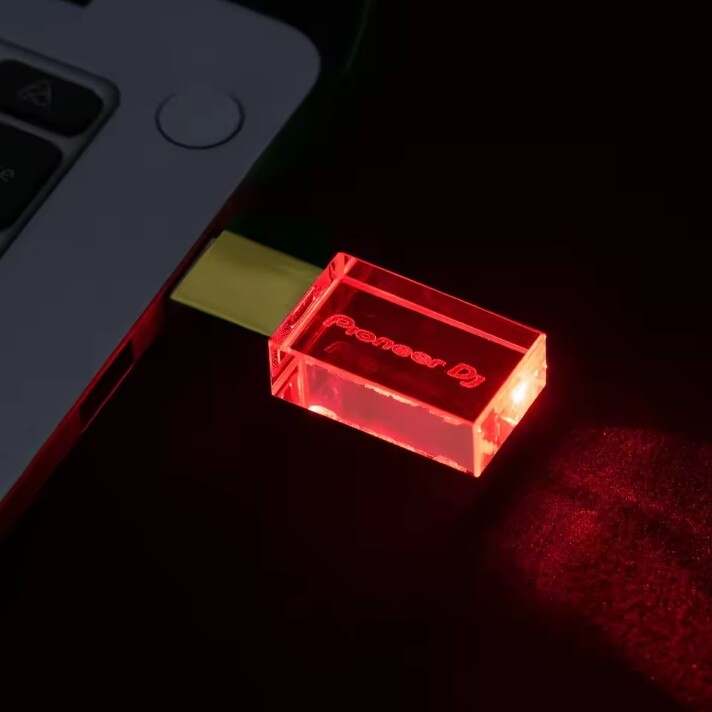 Pioneer DJ LED Crystal USB 2.0 Flash Drive 128GB Pendrive 64GB Memory Stick 16GB