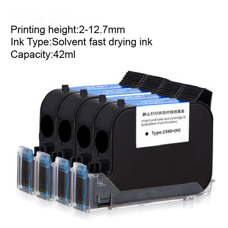 4pc/set 12.7mm Inkjet Printer Ink Cartridge JS10/2790K+/750ZM2/JS12 2588+(M)