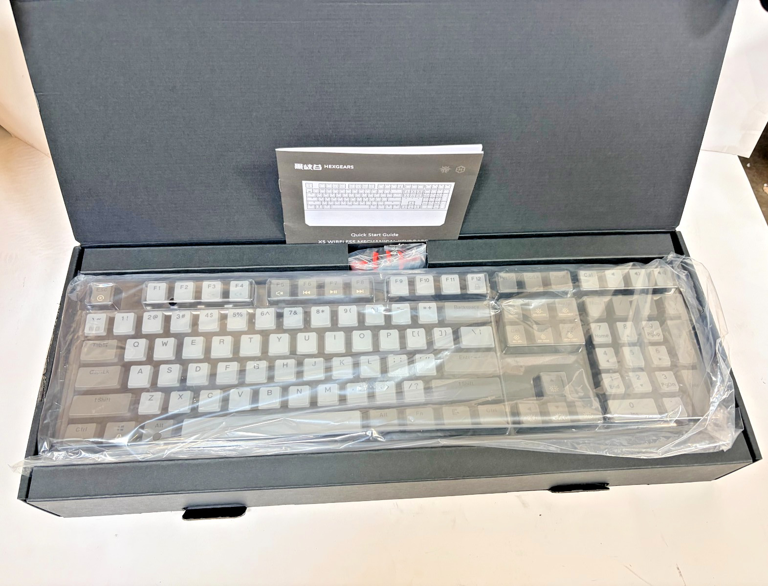 Hexgears X5 Wireless Mechanical Keyboard, Ergonomic 108 Keys, WITH WRIST REST