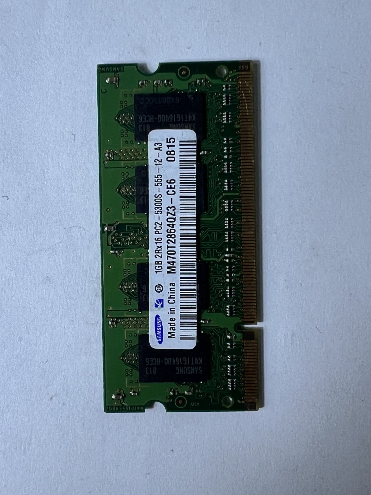 Samsung 1 GB SO-DIMM 667 MHz DDR2 SDRAM Memory (M470T2864QZ3-CE6) TESTED Laptop