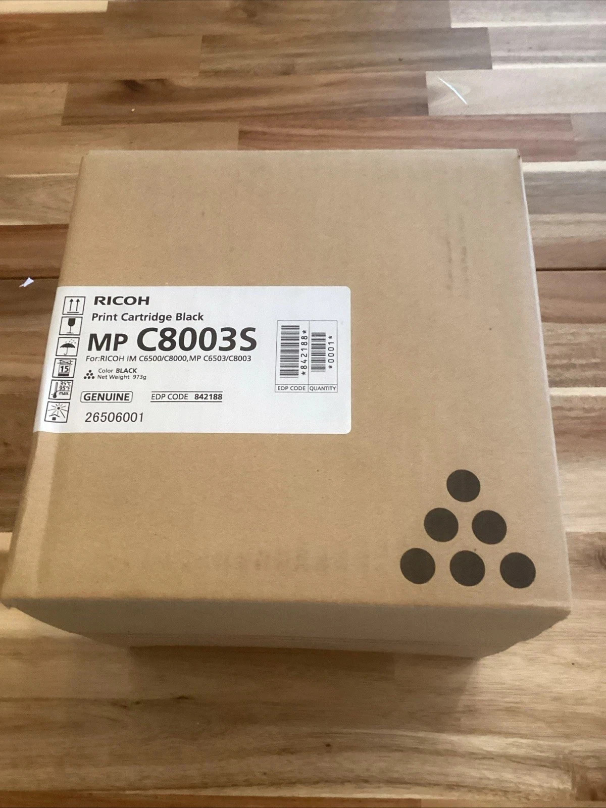 Genuine Ricoh MP C8003S Black Toner for IM C6500/C8000/MP C6503/C8003