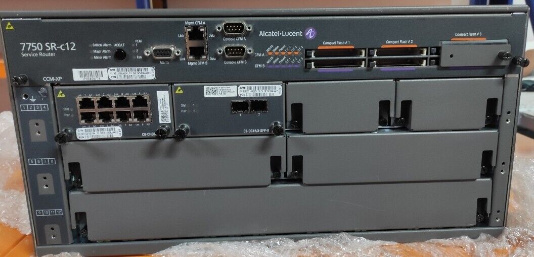 New Alcatel-Lucent Chassis Bundle w Service Router 7750 SR-C12 (Fully mounted)