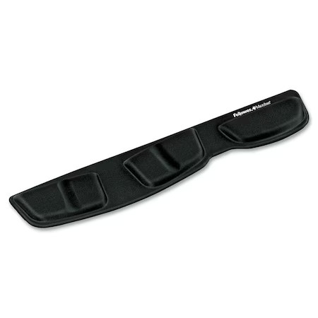 Fellowes 9182801 Palm Support W/Microban, Fabric, Black