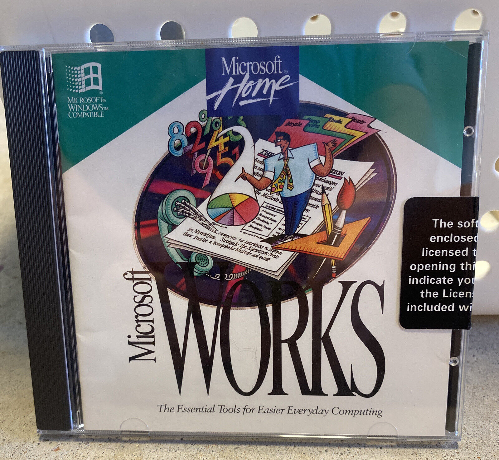 microsoft home works CD-ROM vintage tools for everyday computing Factory Sealed