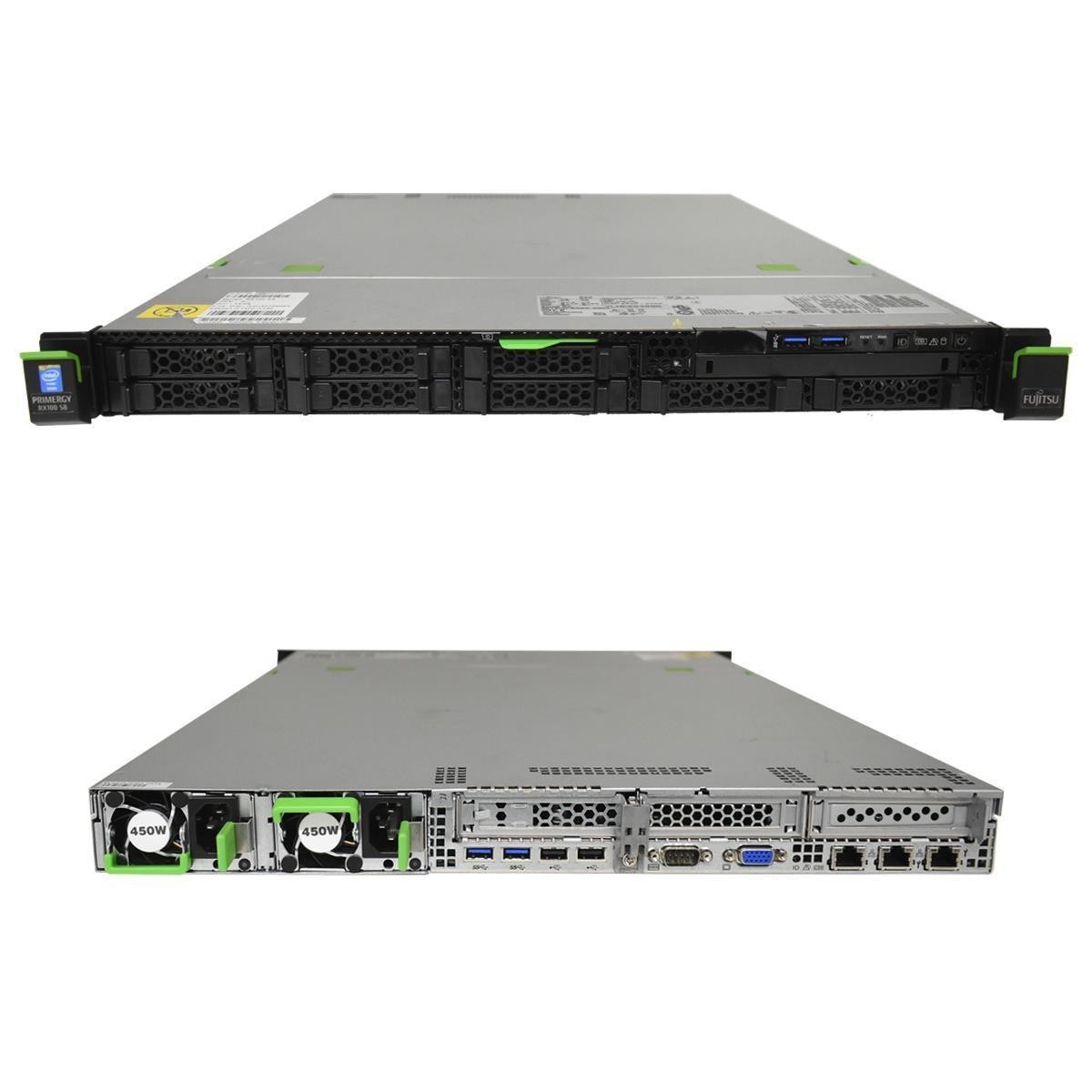 Fujitsu RX100 S8 Server 1x E3-1220 v3 3.10GHz 4GB RAM without HDD 2.5inch 4 Bay