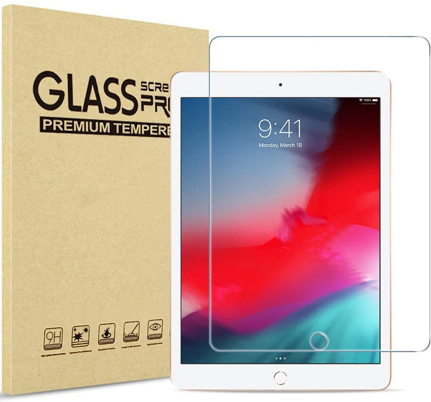 For Apple iPad Pro 10.5 inch Premium HD Clear Tempered Glass Screen Protector