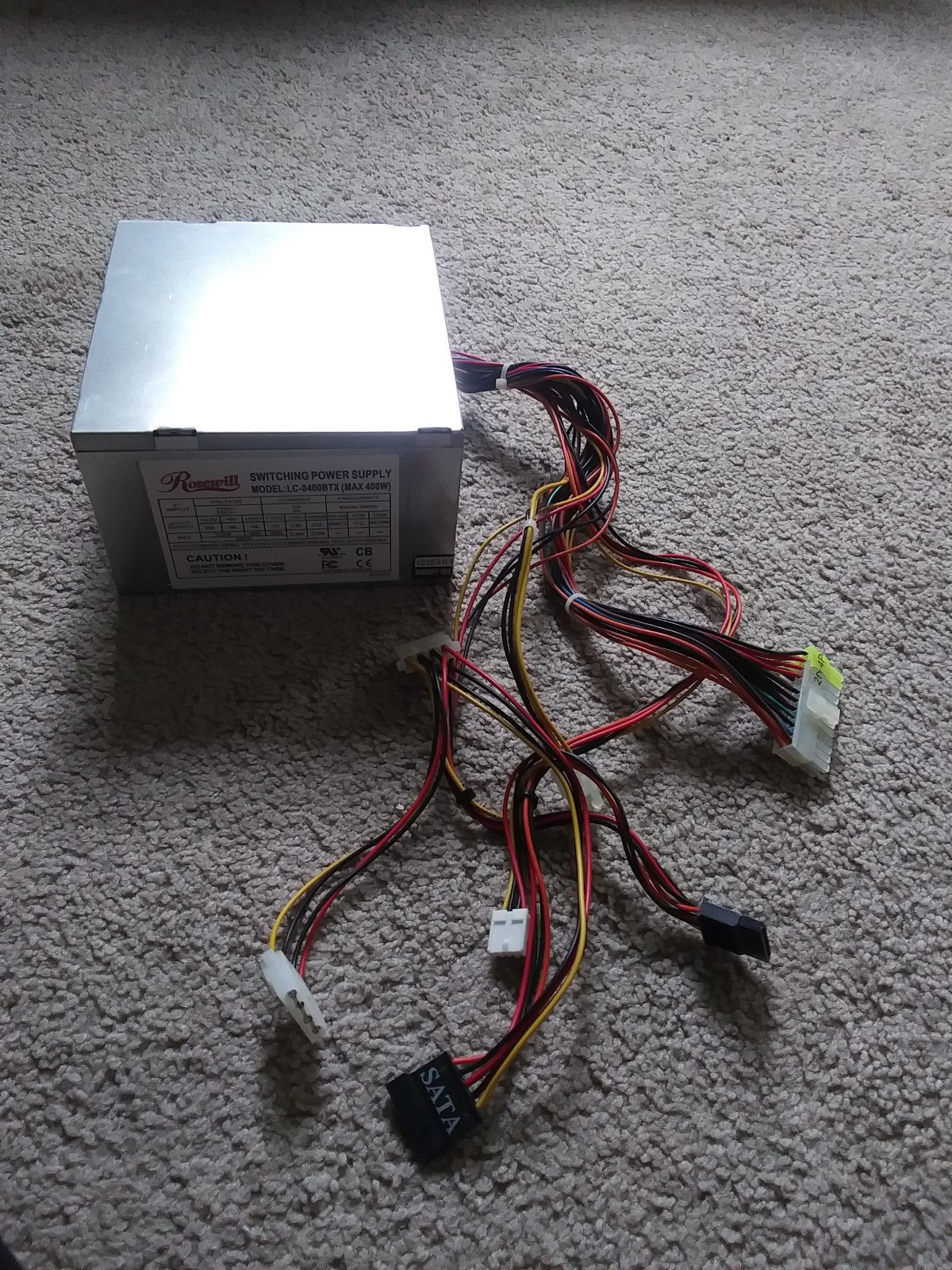 400W Rosewill LC-8400BTX Power Supply