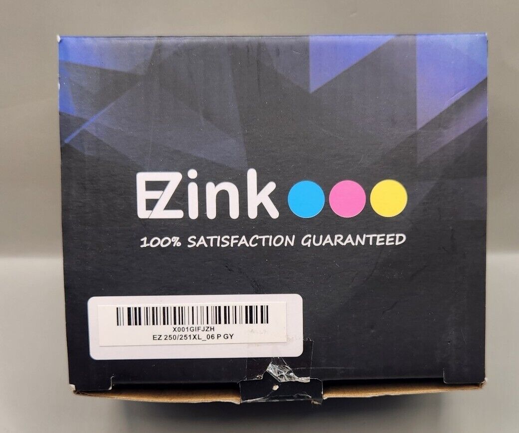 EZink 250XL -251XL Compatible Ink Cartridge 4 Pack New Open Box 